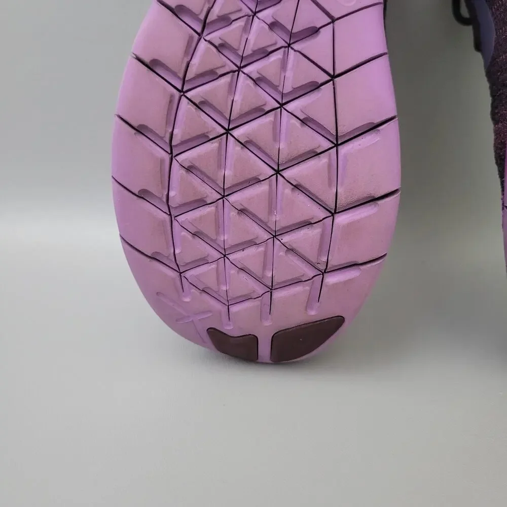 Rare Nike Womens Free RN Flyknit Size 9 Purple Black Athletic Running Shoe